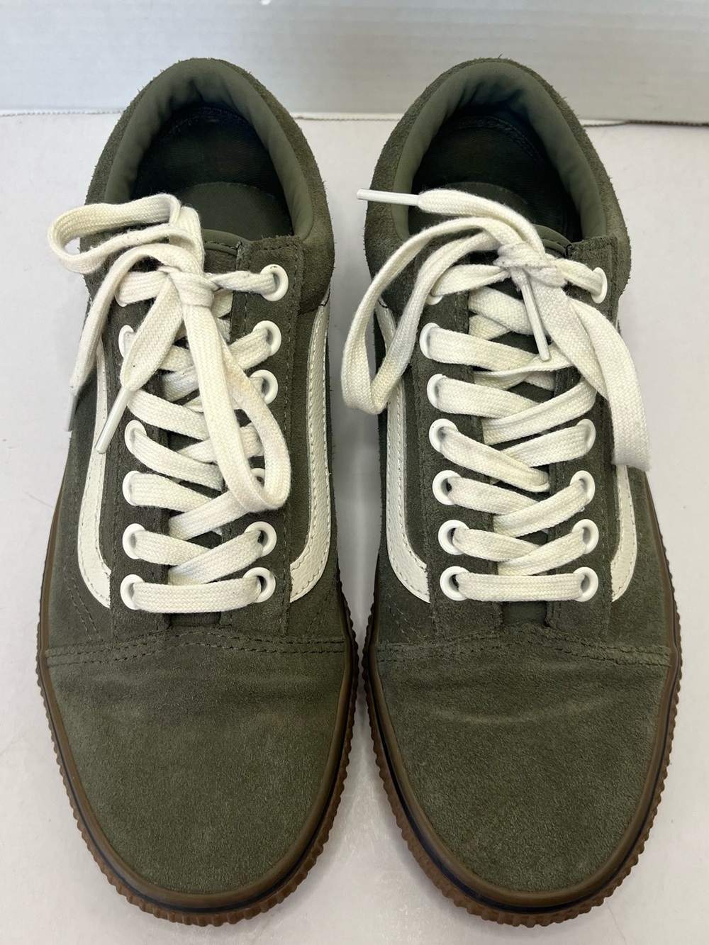 Vans Old Skool Dusty Olive Green Suede Gum Sole Skate Shoes Men 6.5 Women 8 - Picture 5 of 16
